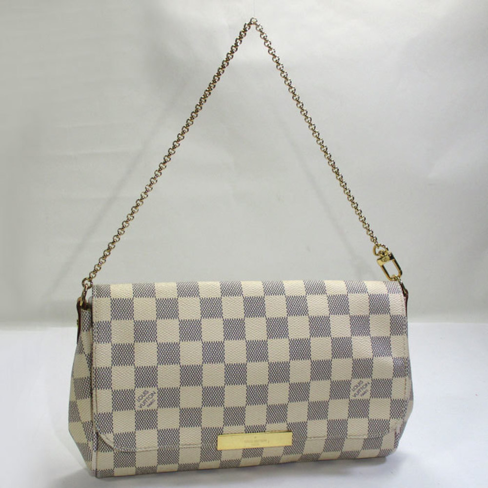 Louis Vuitton Favorite MM Shoulder Bag Damier Azur